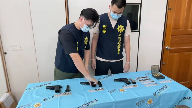 警方調查後將持槍毒的陳嫌移送法辦（圖／台南市警察局第二分局提供）