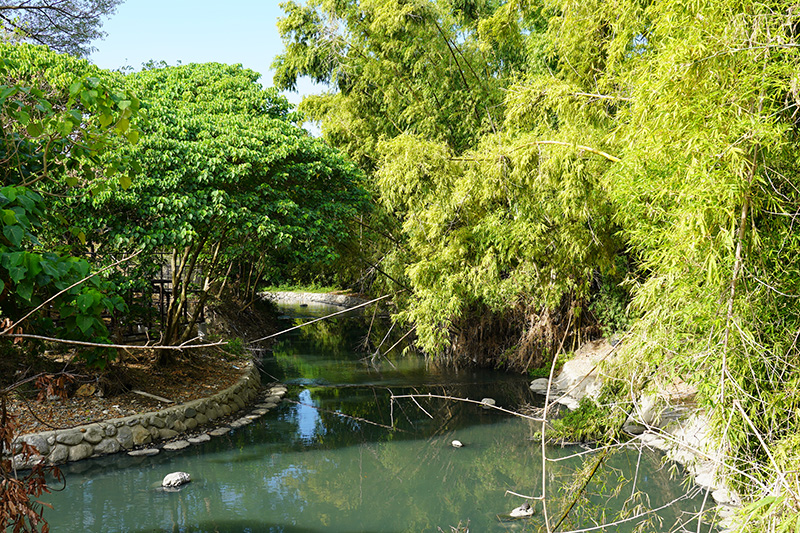 獲選公園綠地景觀類及淨零綠建築特別獎獎項的竹溪水岸改善及環境營造。(圖/台南市政府提供)