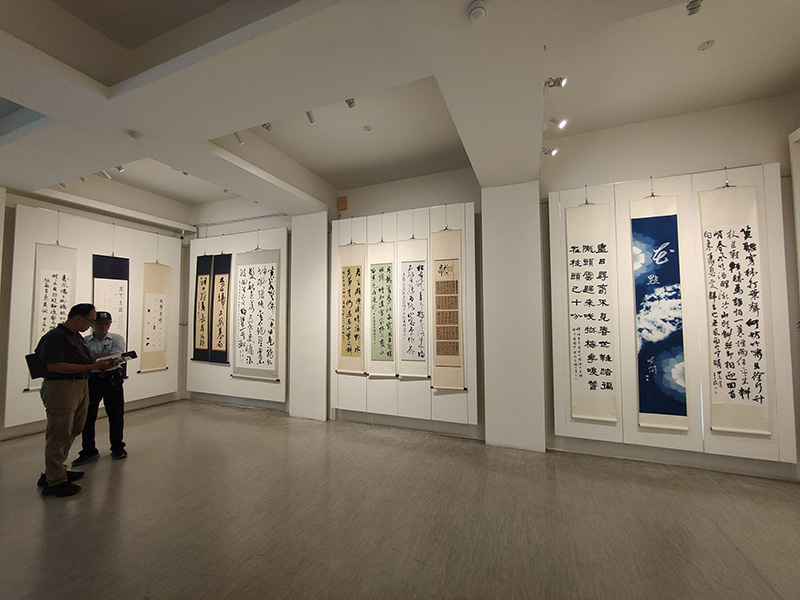 「書無定所----市北師校友書法聯展」5月9日至6月6日在明宗書法藝術館展出，並於5月19日舉辦開幕式。（記者洪淑玉翻攝）