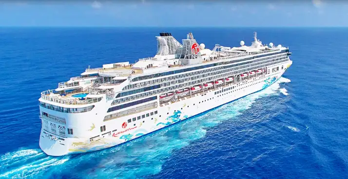 市議員郭建盟表示，高雄第七艘首航郵輪、也是唯一以高雄為母港的「探索星號」正式啟航，旅客可直接從高雄出發享受海上旅程。（記者吳文生翻攝）