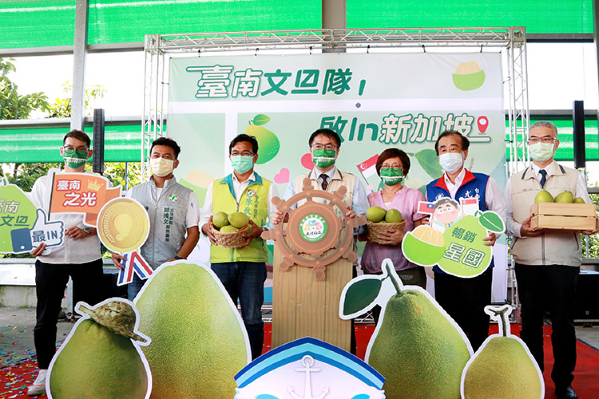 市長歡迎國人多多採購台南文旦