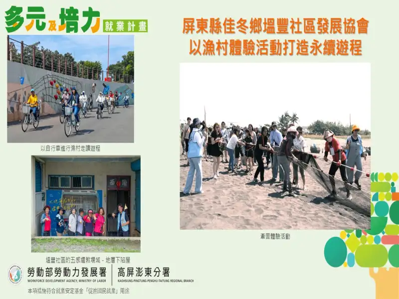 高分署助攻永續旅遊　屏東塭豐社區打造在地觀光新亮點