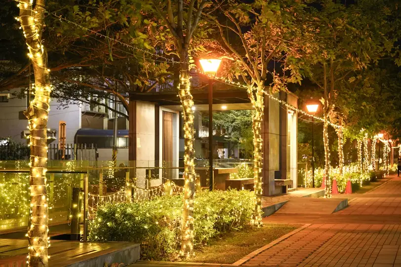 新營綠川廊道燈區。(圖/台南市觀光旅遊局 提供)