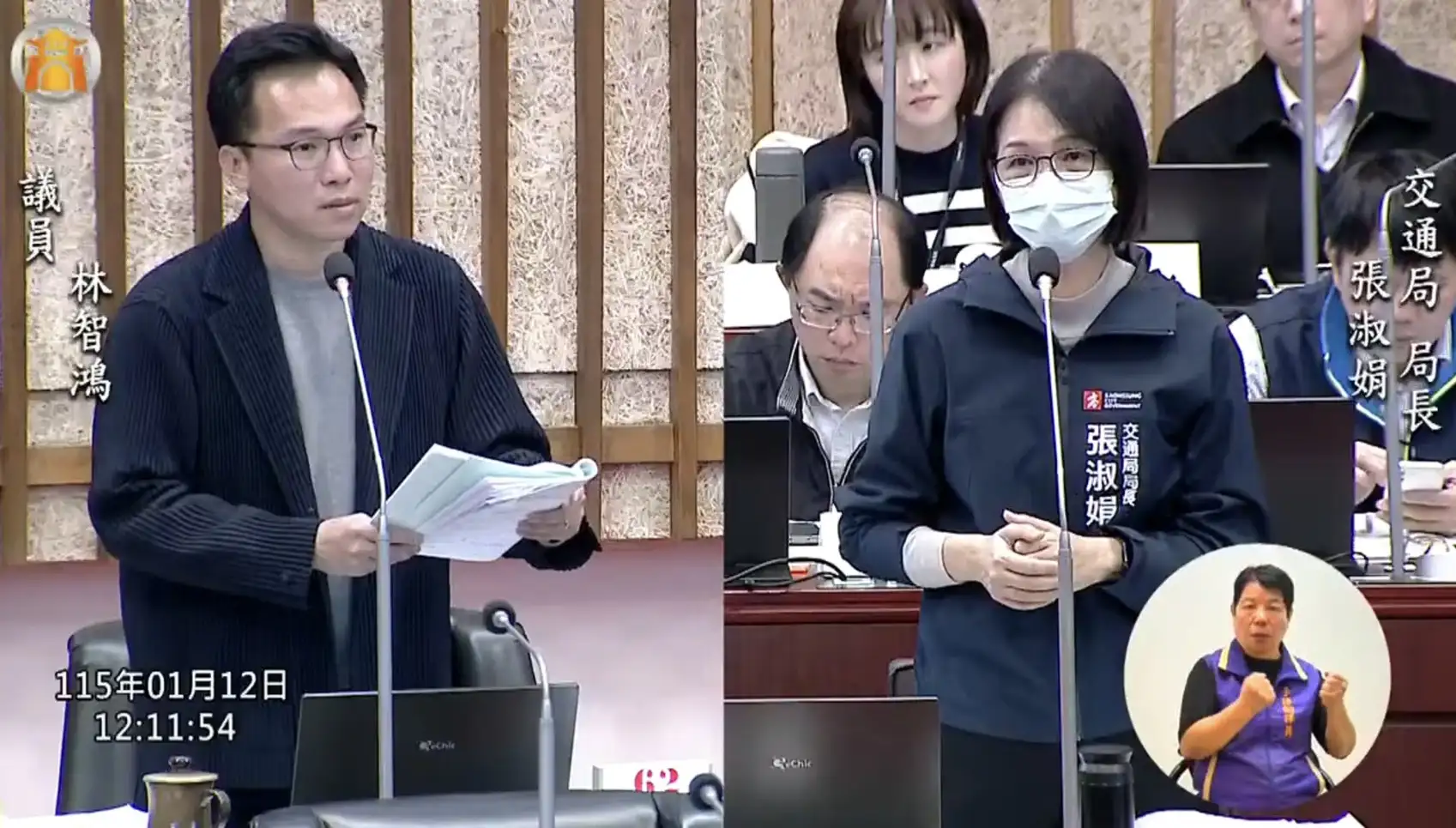 市議員林智鴻質疑高捷監視器畫質老舊，恐成治安偵查斷點，要求交通局訂定具體期程，督促高捷改善。（記者吳文生攝）