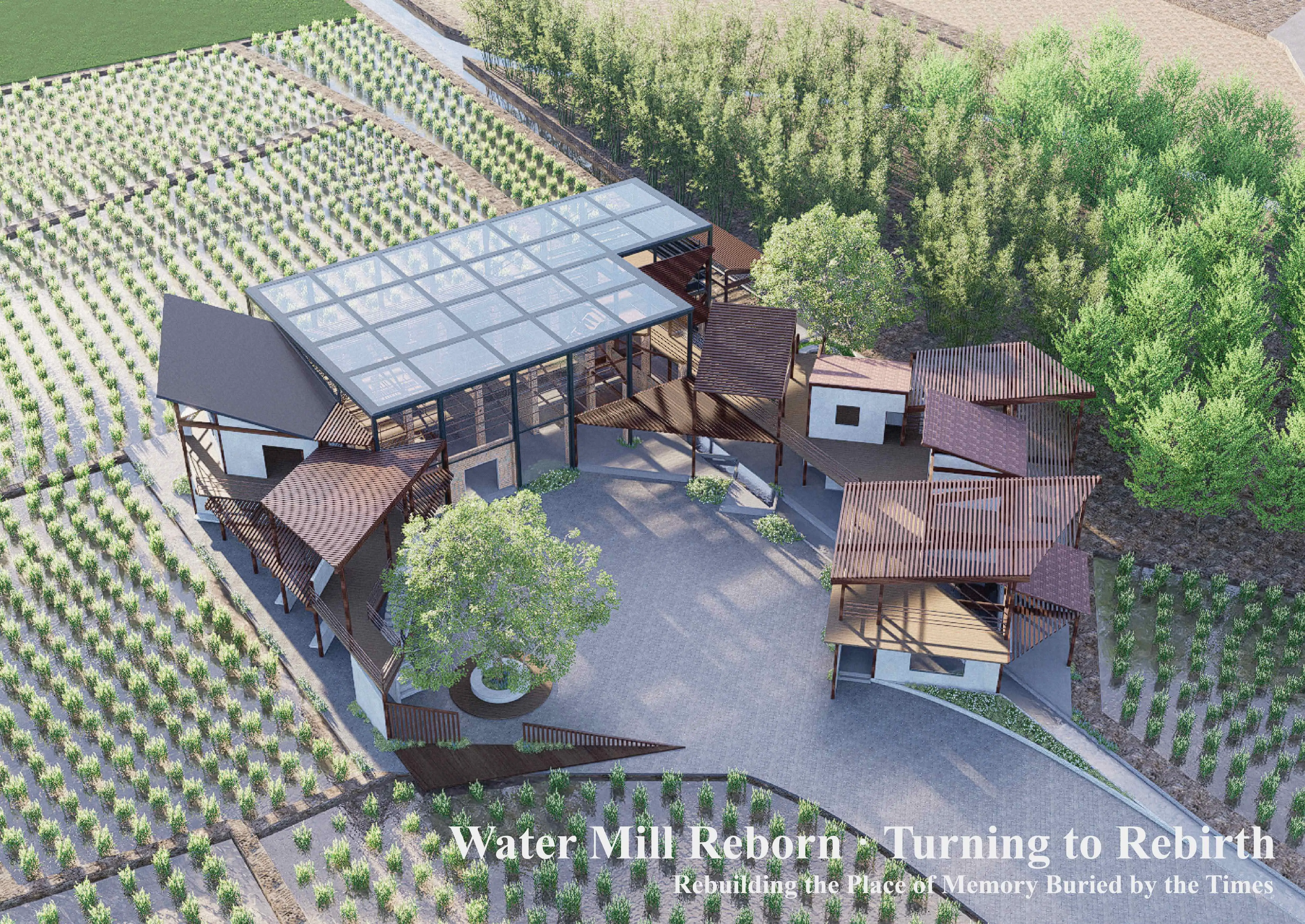 空設系114級畢業生彭吉安的作品「水礱間再生」，榮獲2025美國建築大師學生競賽優選獎。(圖/崑山科技大學 提供)