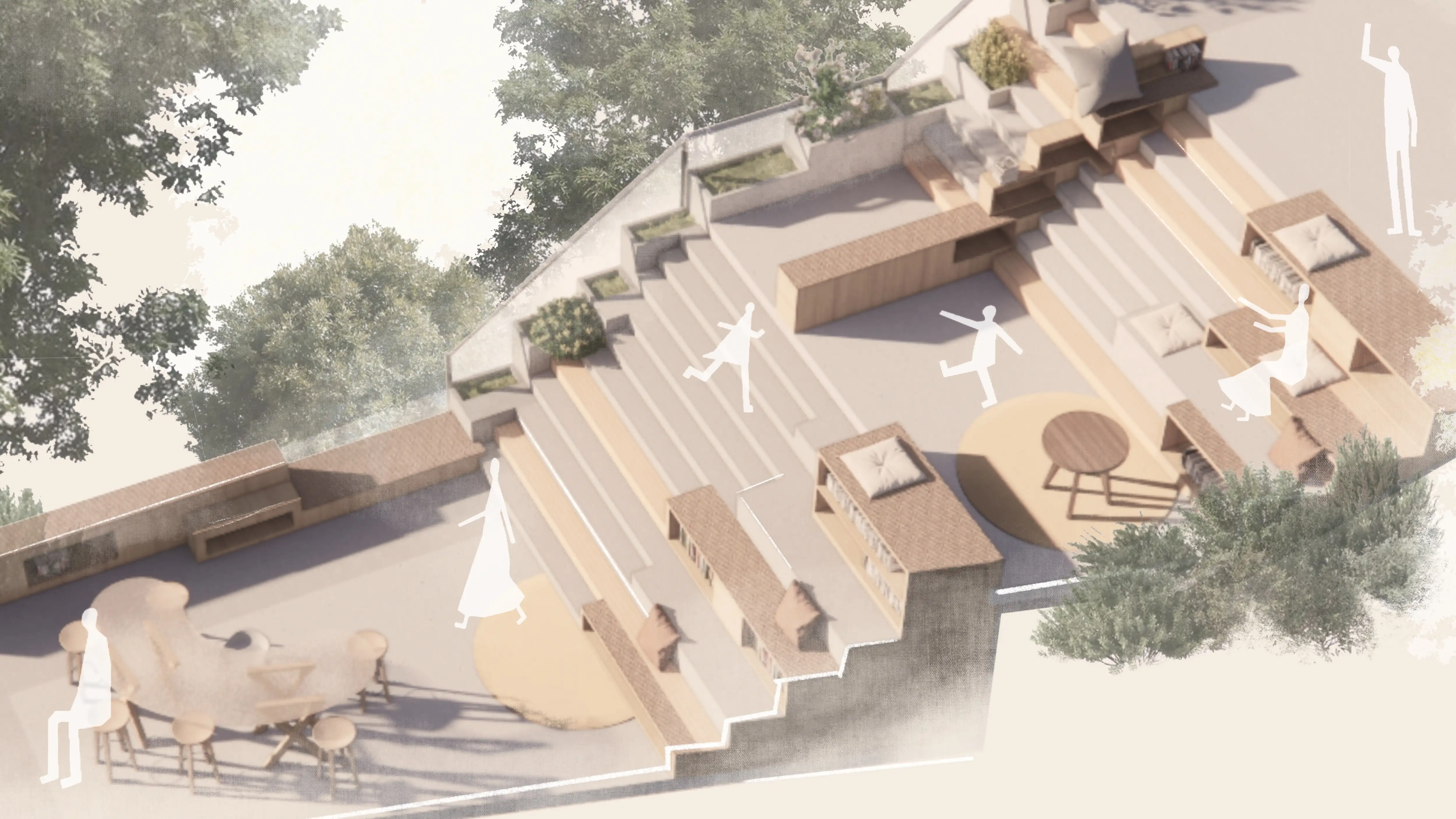 空設系三年級江念嬨的作品「時間切片」榮獲2025美國建築大師學生競賽優選獎。(圖/崑山科技大學 提供)