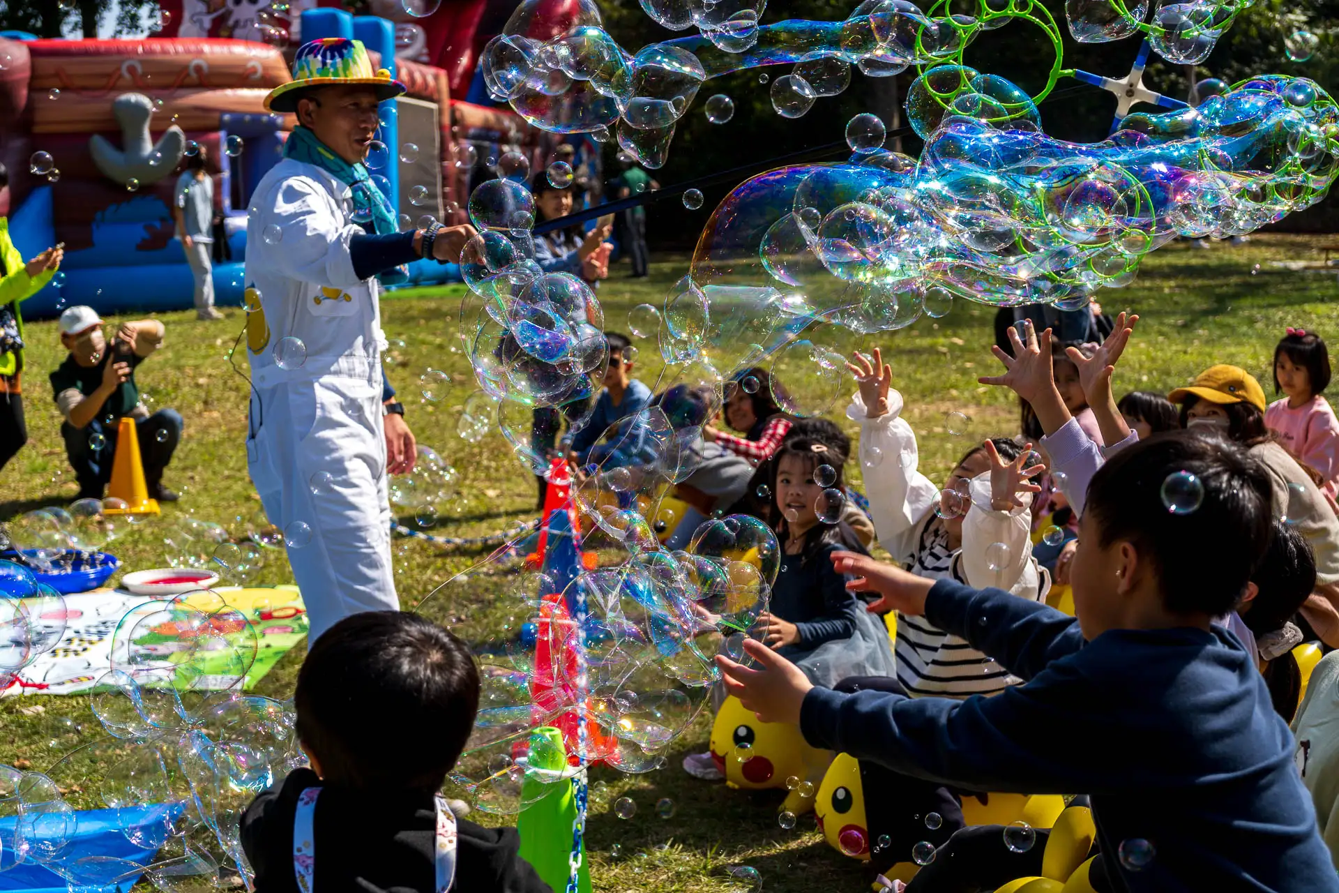 柳營尖山埤渡假村《泡泡體驗》。(圖/臺南市政府觀光旅遊局 提供)