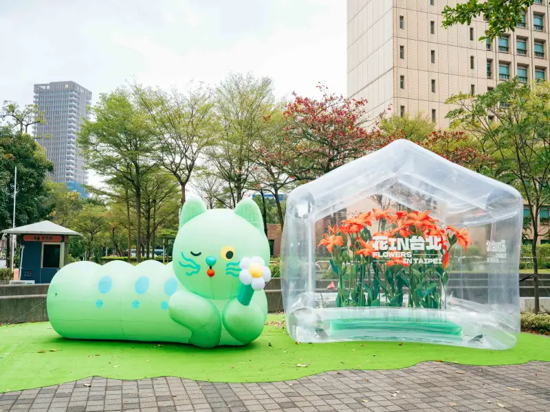 貓派必訪！「花IN台北」園丁喵喵萌翻市府　春之幻境溫室登場