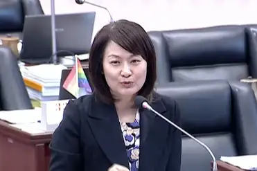 市議員陳麗娜痛批，民進黨行政怠惰、施政無能，大林蒲遷村延宕多年，第一時間想到的不是檢討，而是發動抹黑，把責任全甩鍋給在野黨。（記者吳文欽攝）