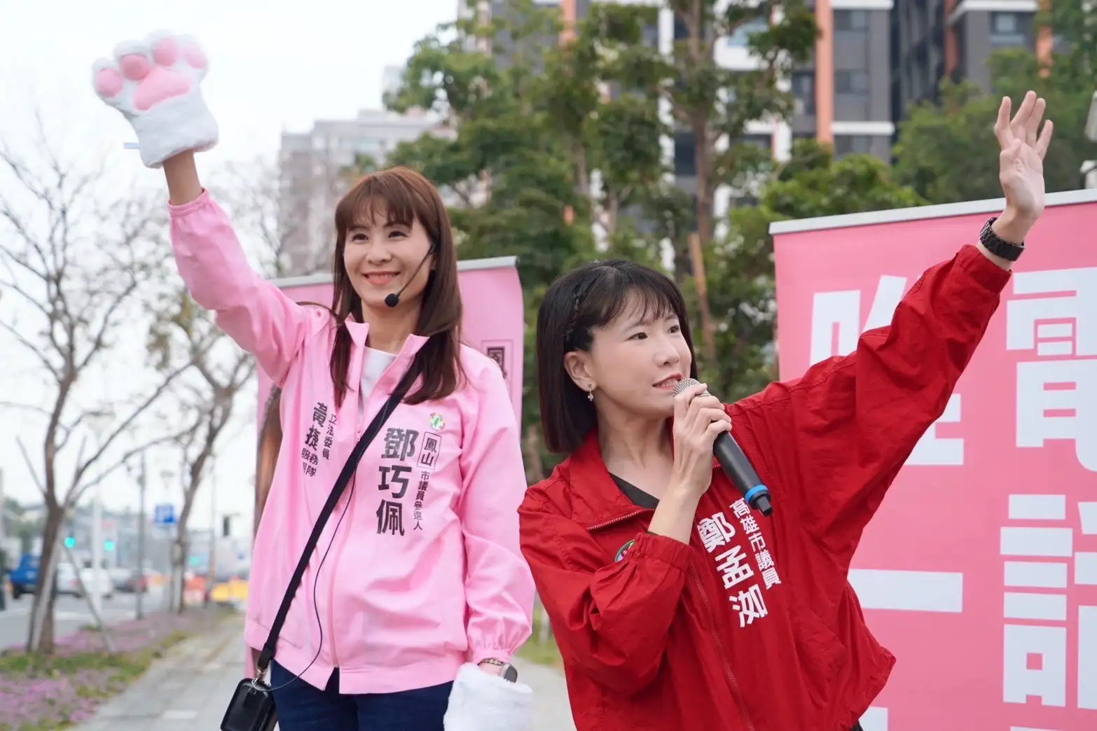 鄭孟洳現身力挺鄧巧佩，讚許她多年幕僚經驗與細膩專業。（記者吳文生／攝）