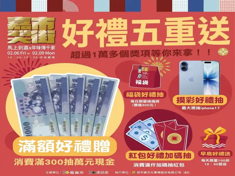 2026嘉義市年貨大街2/6起登場！五重好禮拚買氣