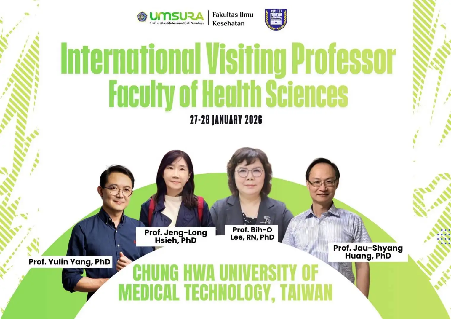 中華醫大楊堉麟院長、謝政蓉院長、李碧娥校長、黃昭祥主任（左起），獲穆罕默德大學合聘教授。（圖／中華醫大提供）