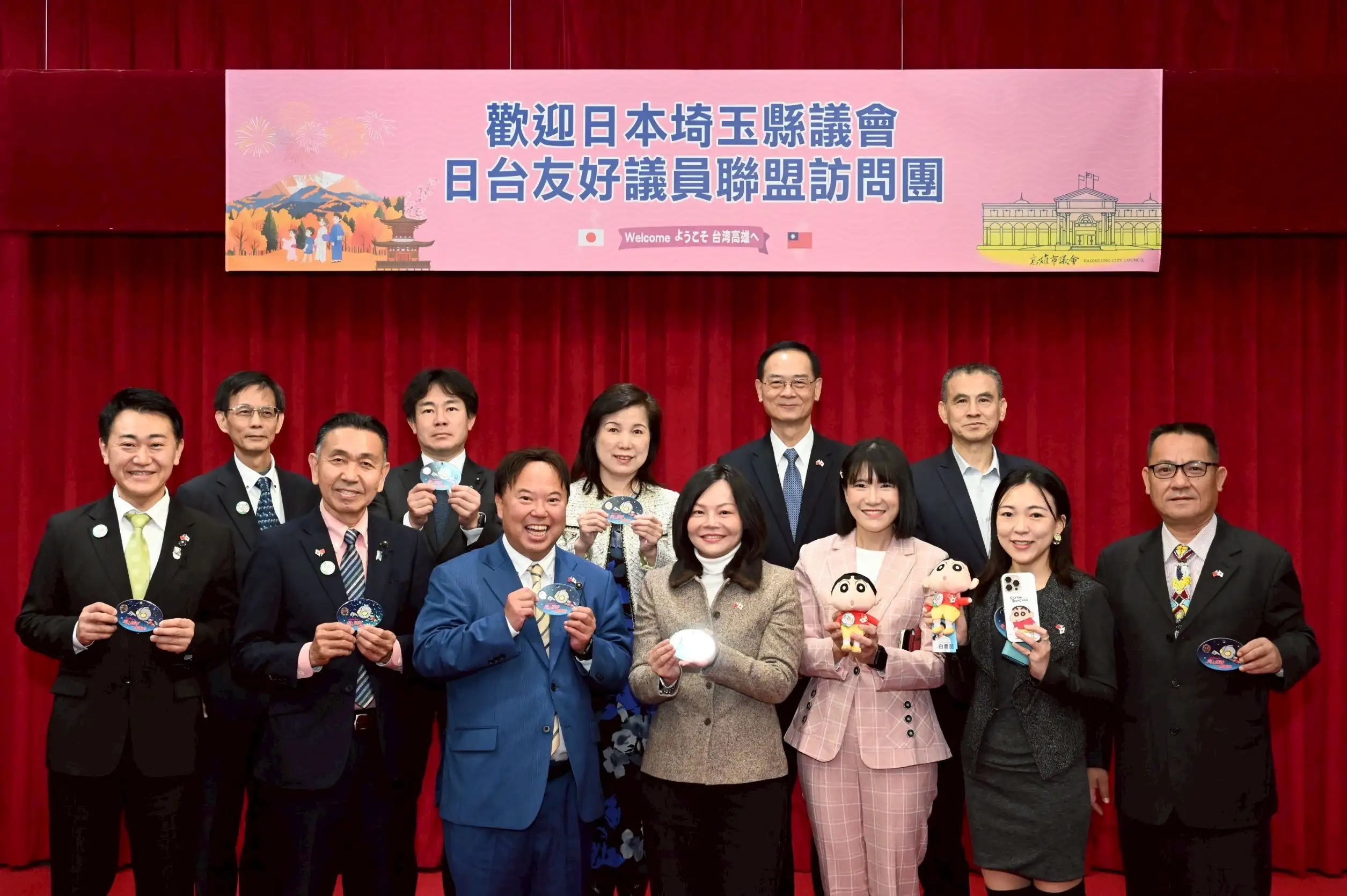 市議會國民外交促進會會長湯詠瑜議員接待日本埼玉縣議會日台友好議員連盟訪問團到訪，盼持續深化台日議會情誼。（高雄市議會提供）