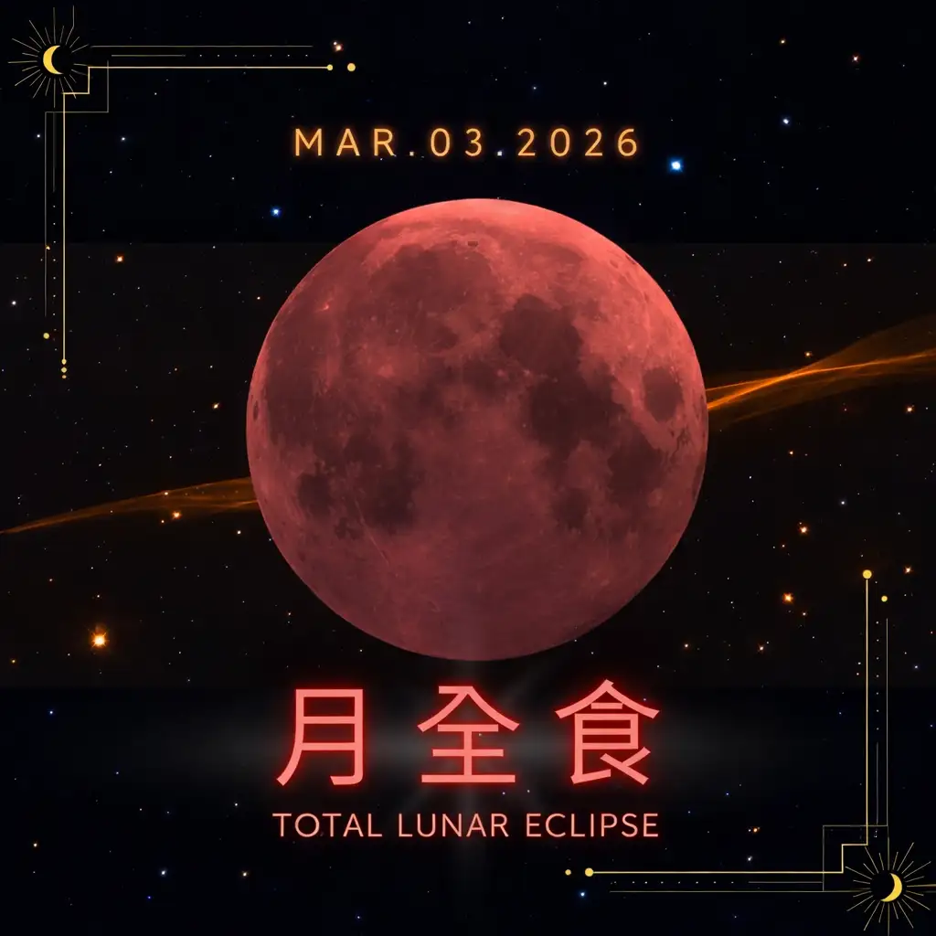 3月3日元宵節將出現難得的「月全食」天文奇景。(圖/南瀛天文館提供)