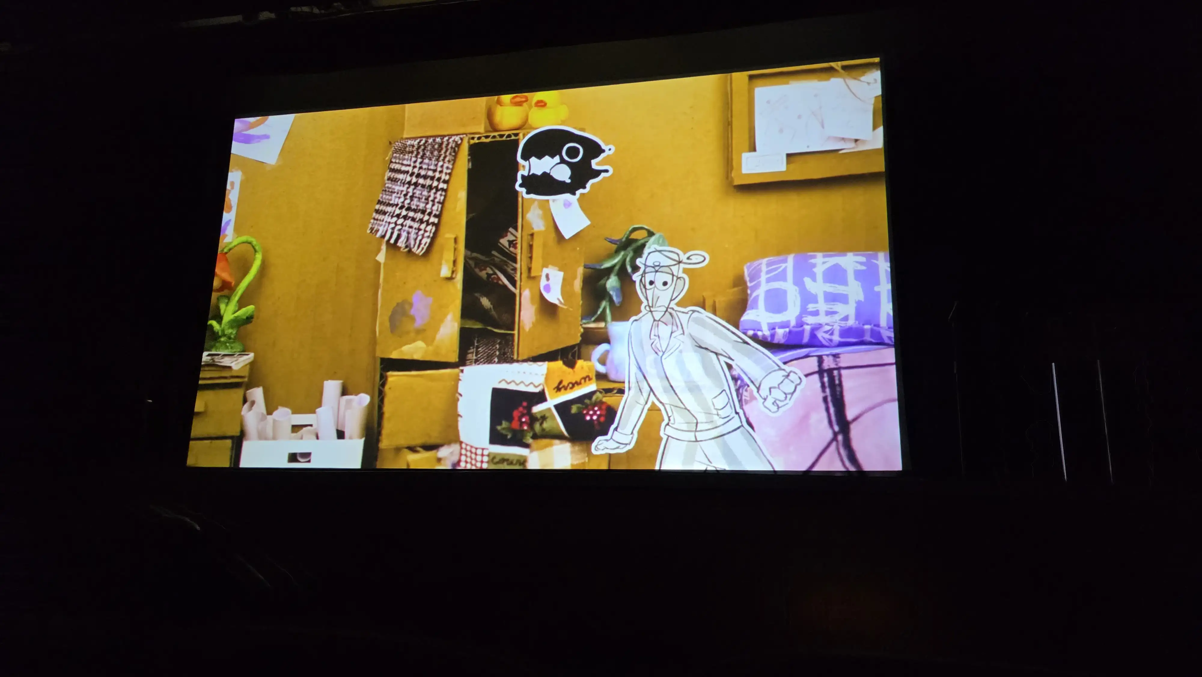 崑山科大動畫《No Inspiration! 想不到》榮獲紐約CTAF最佳複合媒材獎，並於現場播映。(圖/崑山科大提供)