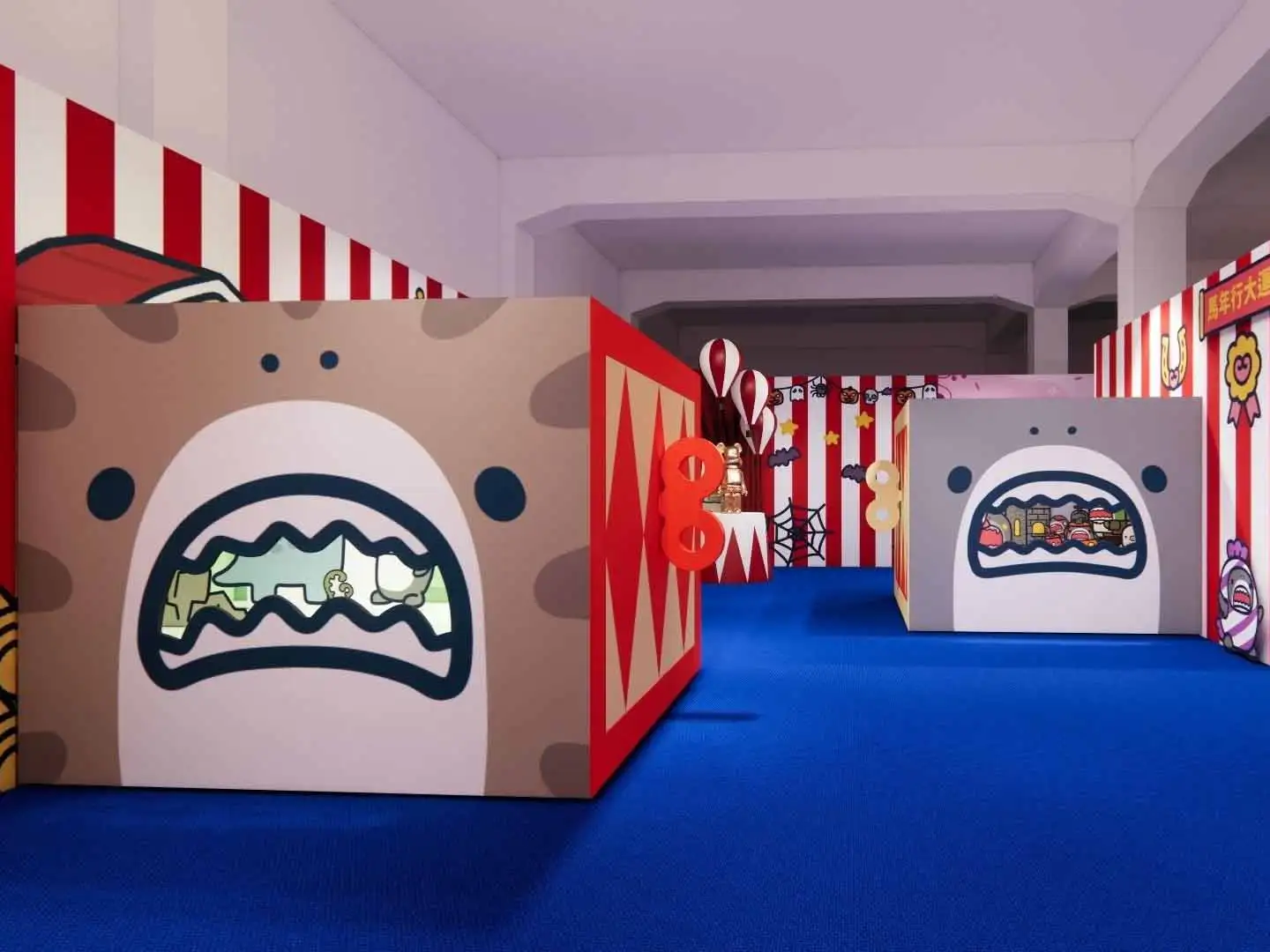 「屏藏心」特展規劃多處角色主題展區，透過創意裝置與沉浸式動線，呈現台灣原創角色文化的多元風格。（圖/屏東縣文化處提供）