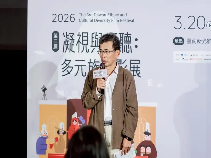 策展人林杏鴻。(圖:台南客委會提供)