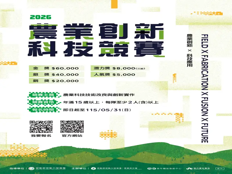 總獎金近15萬　農業創新科技競賽開放報名