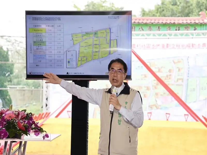 市長黃偉哲表示，大灣農村社區土地重劃工程順利開工，是學甲區發展的重要里程碑，特別感謝內政部土地重劃工程處補助經費，以及地方居民長期支持與配合。(圖/台南市地政局提供。)