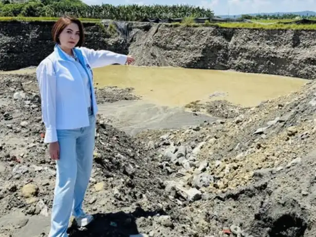 立委陳菁徽質疑，高雄土地坑坑疤疤、滿目瘡痍。不肖業者獲利好幾億元，結果現在要求償時，地主們一個個都名下無財產。難道我們懲罰不了壞人，環境破壞的成本就要變成全民買單嗎？（圖/取自陳菁徽臉書）