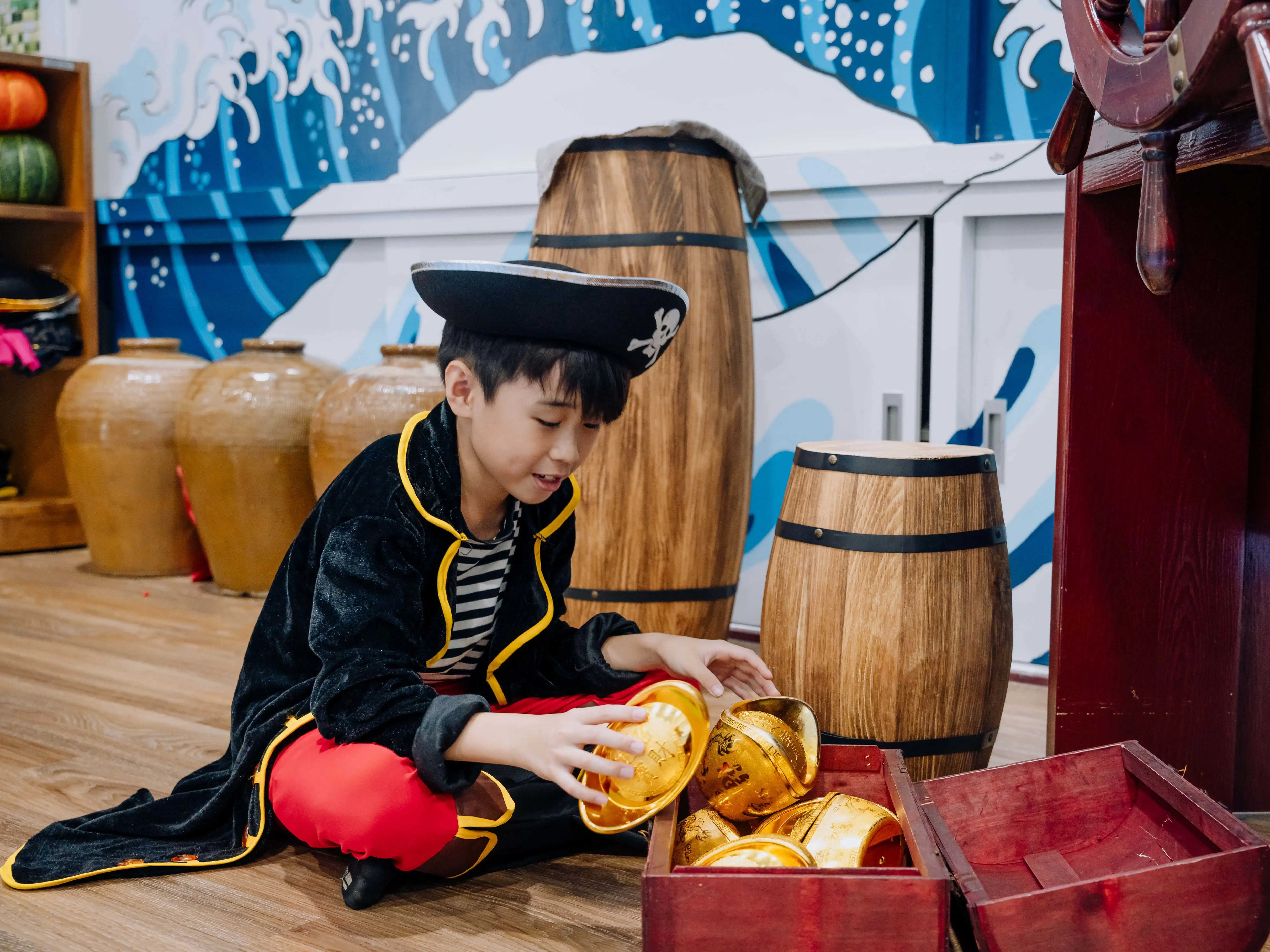 海賊庄結合闖關與手作，打造寓教於樂親子景點。(圖/嘉義縣文化觀光局提供)