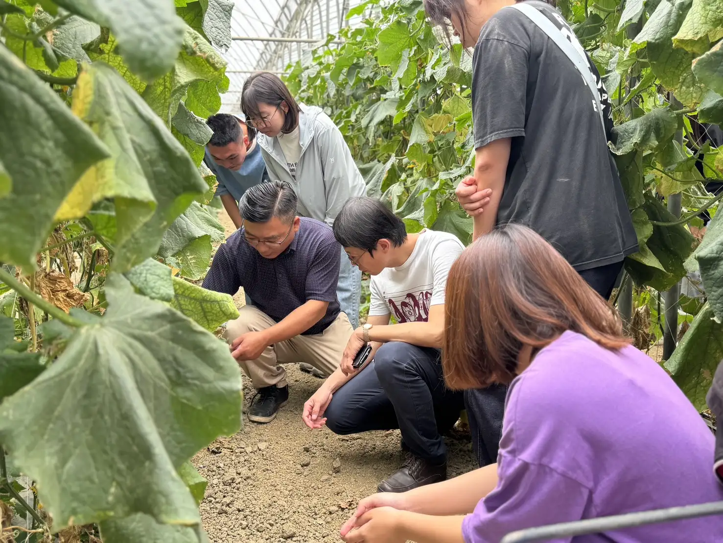 透過實地導覽，學生深入了解智慧農業技術在實際農場中的運作模式。(圖/南方實作基地提供)