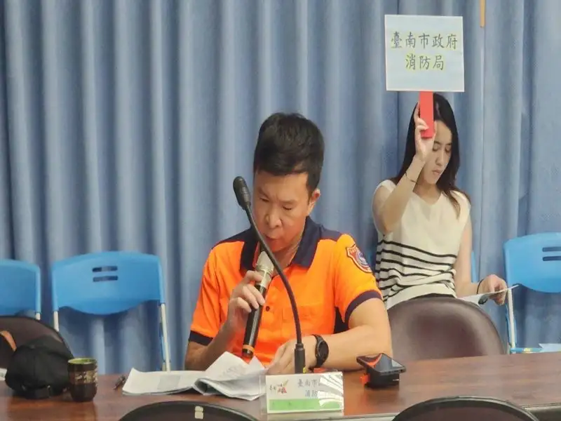 消防局演練回報處理情形。(圖/臺南市政府農業局提供)