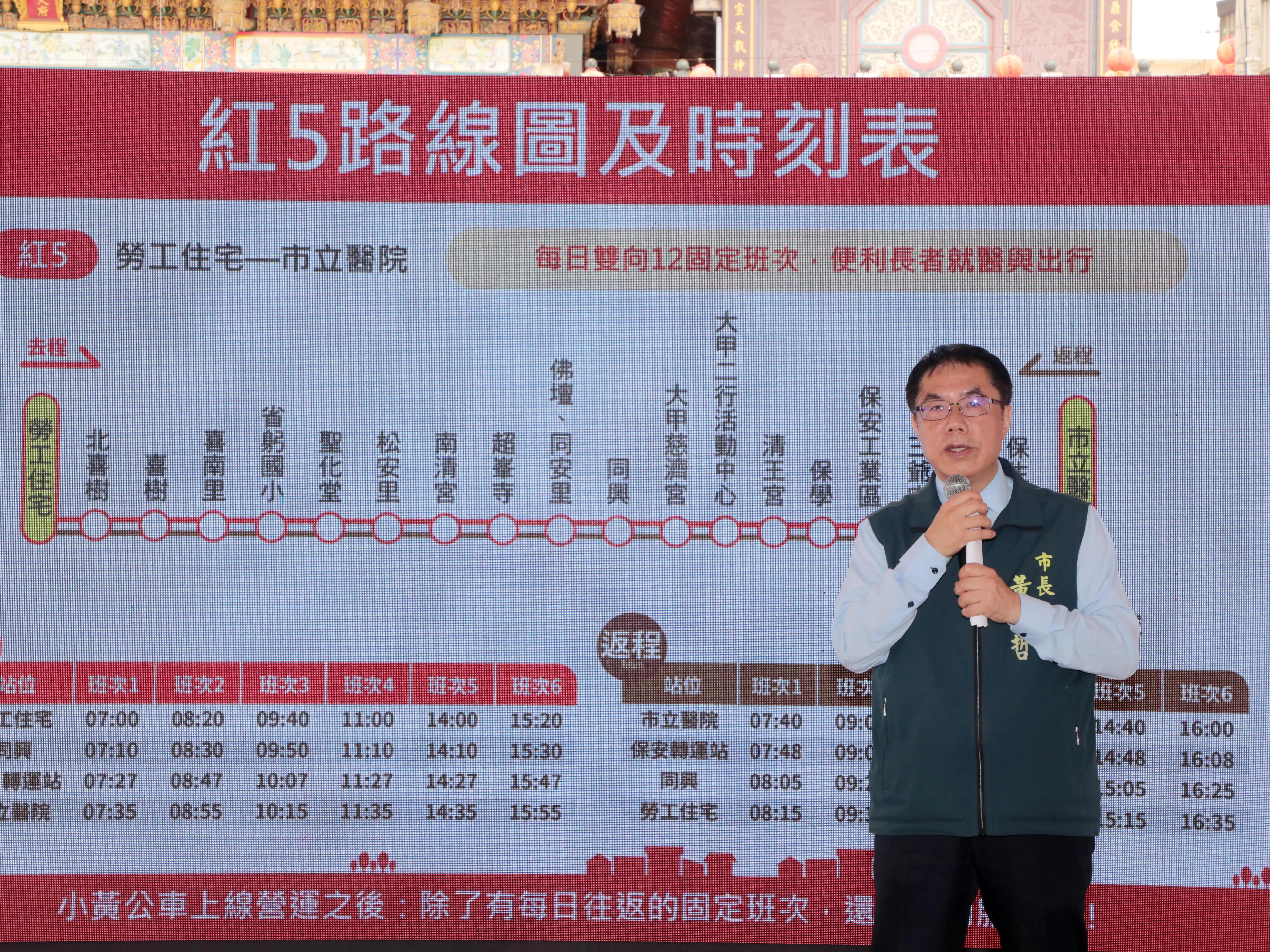 台南市小黃公車新增紅5、紅15路線正式營運，串聯南區、仁德及關廟地區，提供更便利的公共運輸服務。(圖/台南市政府提供)