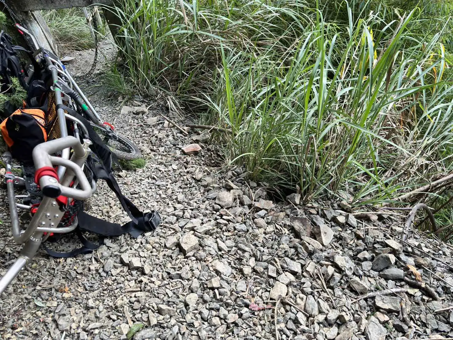 台中登山社一行百餘人21日前往阿里山石山引水道林道健行，74歲顏姓男子不慎墜落約30公尺邊坡，警消與林管處人員合力救援，送醫後仍宣告不治。(圖/嘉義縣警察局竹崎分局提供)