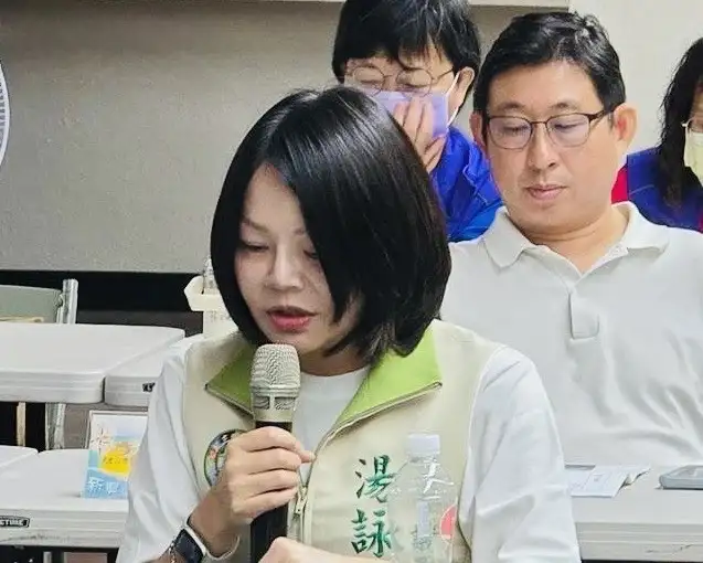 市議員湯詠瑜關切幸福川水位監測機制，期盼提升地方防災應變能力。（記者吳文生攝）