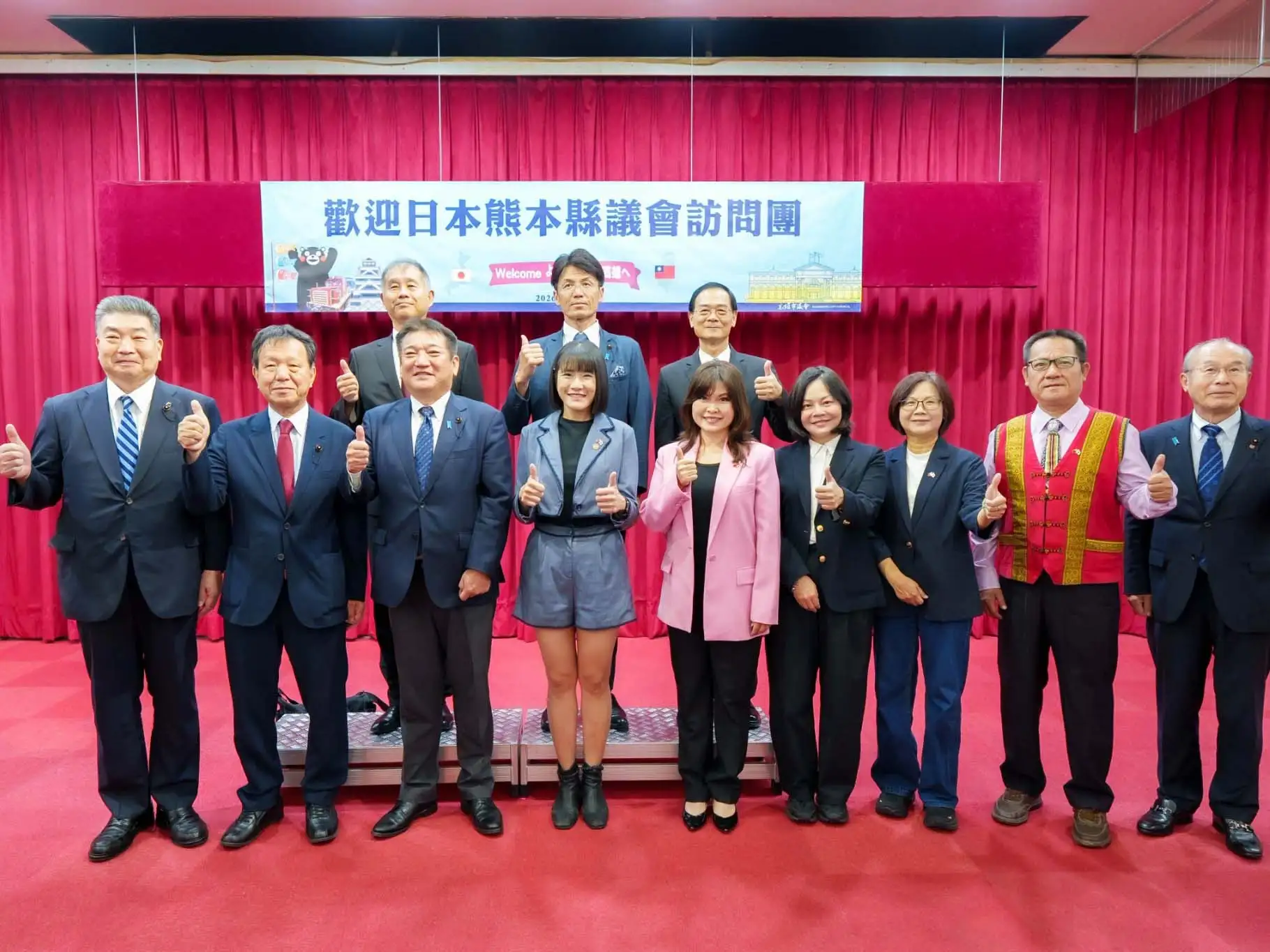 日本熊本縣議會議長內野幸喜27日率團拜會高雄市議會，為台日地方交流注入更多活力。（高雄市議會提供）
