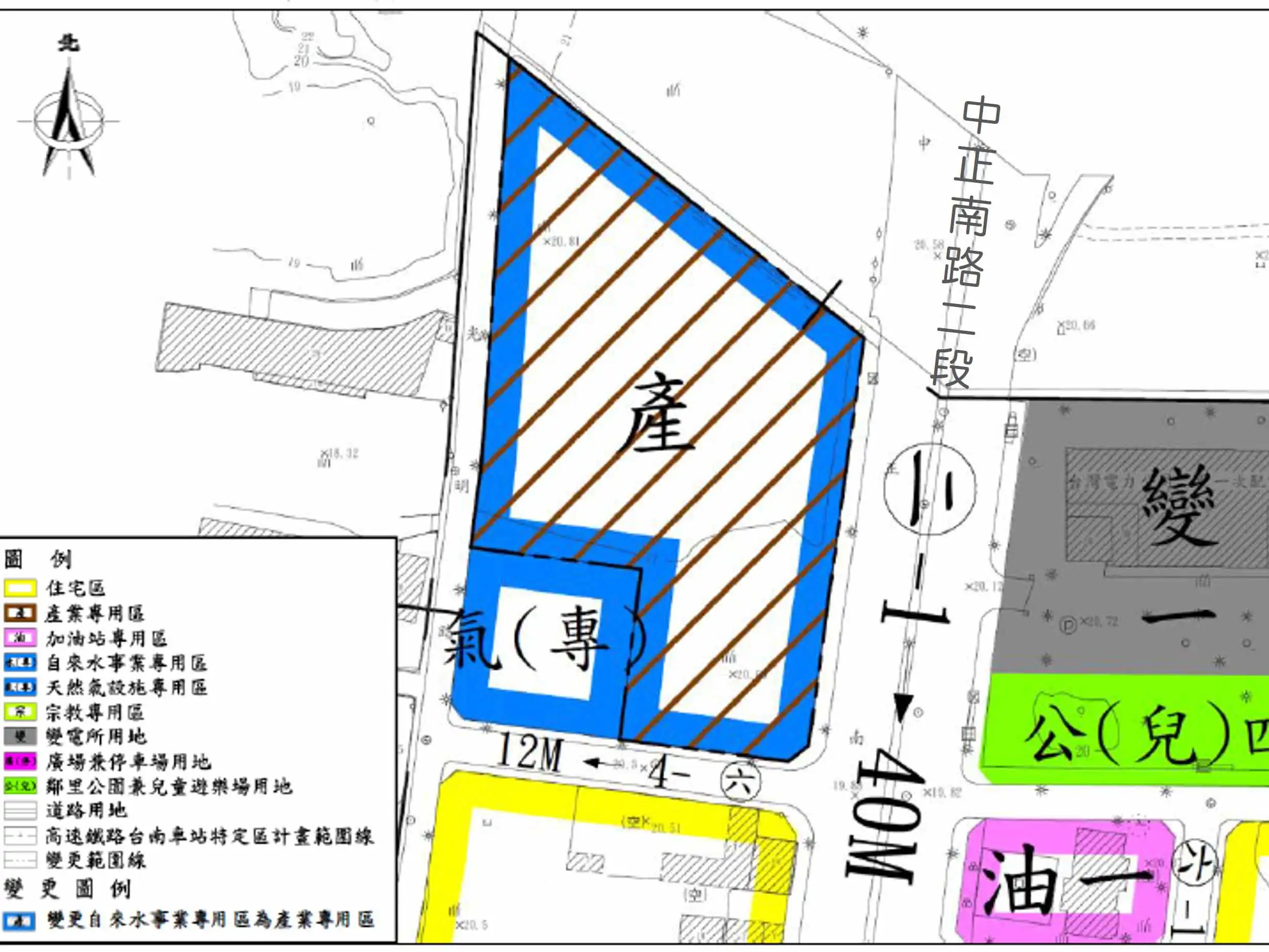 本案活化長期低度利用的公有土地，轉型為支援人工智慧、資安科技、前瞻能源及相關供應鏈進駐的產業發展腹地。(台南市政府都發局提供)