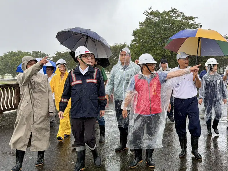 陳其邁巡視北高雄防汛設施　緊盯滯洪抽排降低豪雨風險