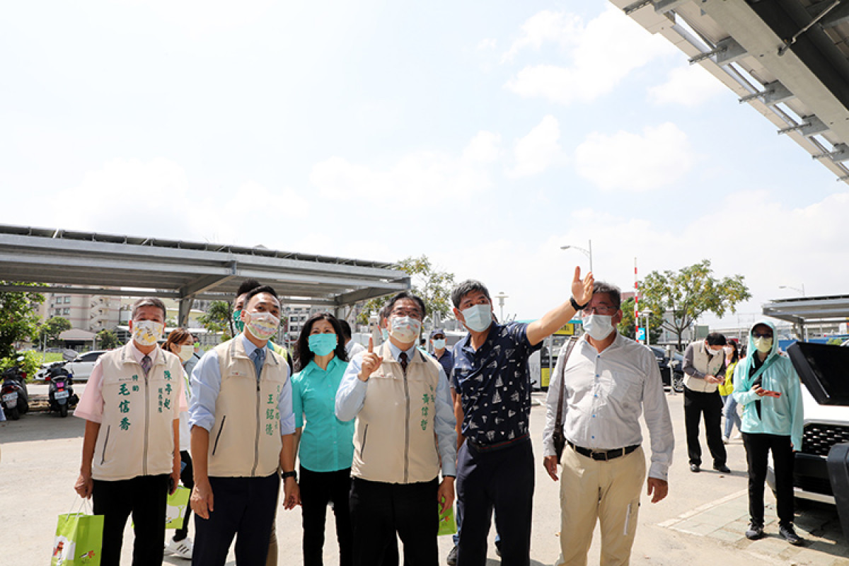 臺南市首場綠能光電停車場「新市區富安三街綠能光電停車場」啟用典禮