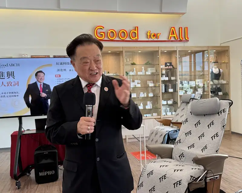 紅葳科技創辦人謝進興博士，長期深耕健康產業。(記者張振興攝)