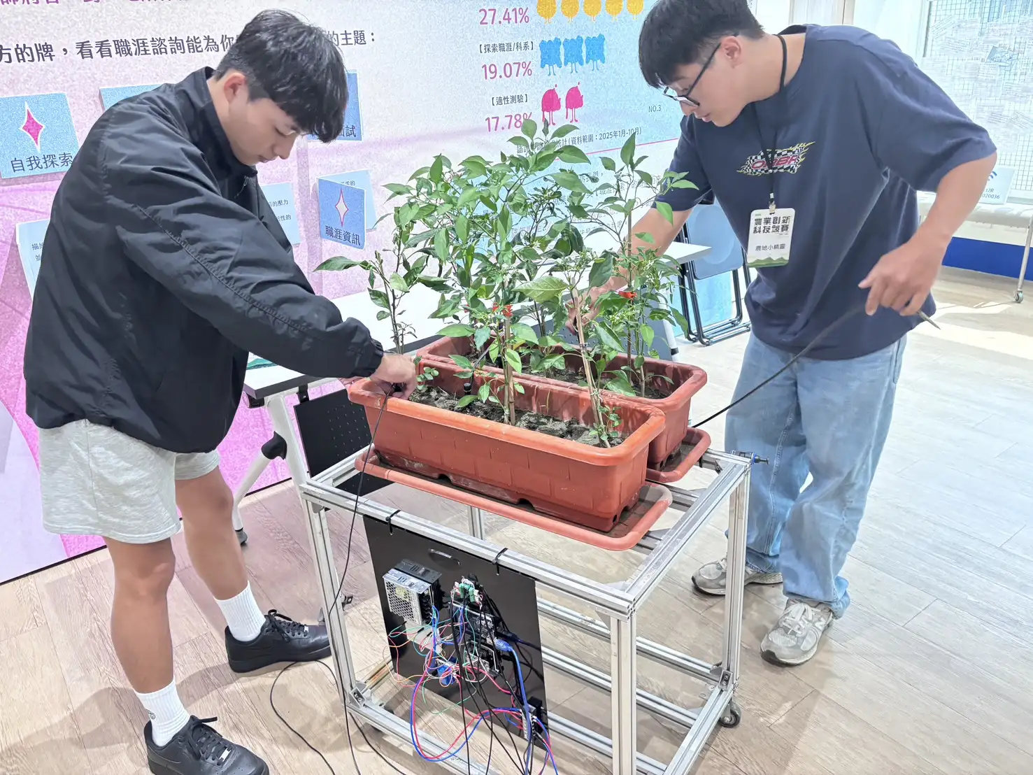 參賽團隊透過科技協助農業生產更加智慧化。(青年職涯發展中心提供)