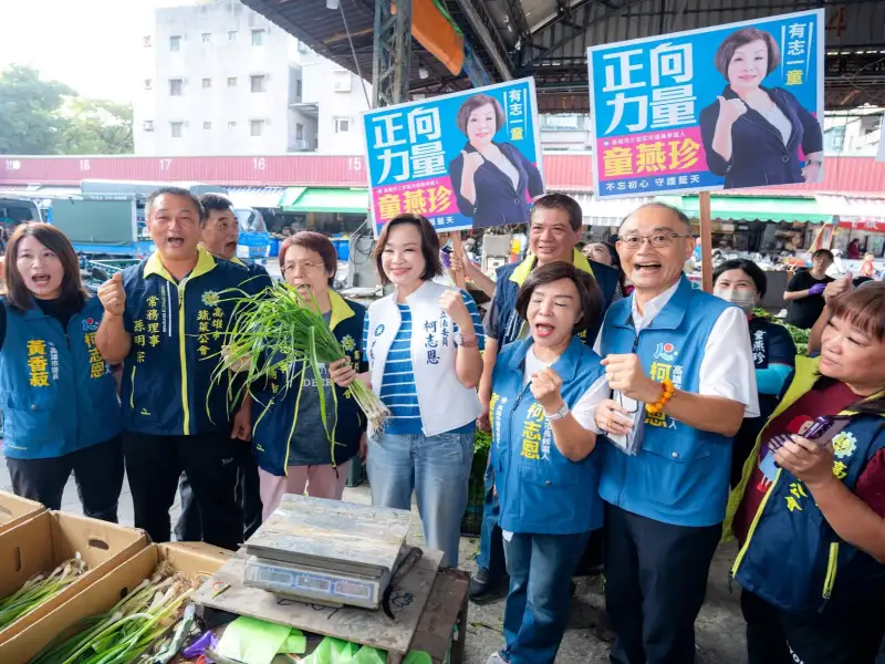 果菜市場接力松江市場  柯志恩清晨掃街拚陸戰