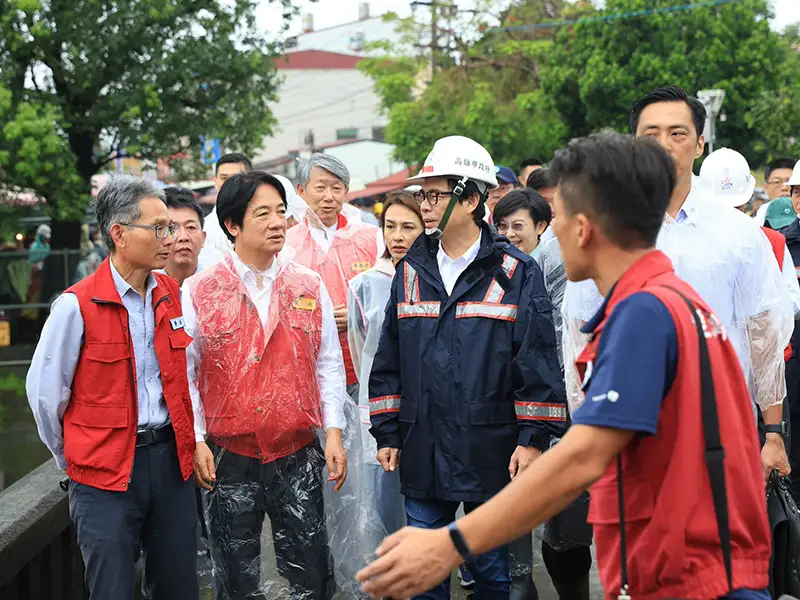 賴總統說，中央政府應編列預算，減輕颱風對民眾財產損失的衝擊。（記者吳文欽攝）