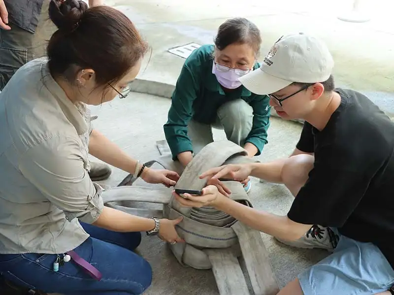 壽山動物園與台北市立動物園合辦動物環境豐富化及Keeper’s talk工作坊，吸引全台近50位保育員齊聚壽山動物園共同學習解說技巧。（記者吳文欽攝）