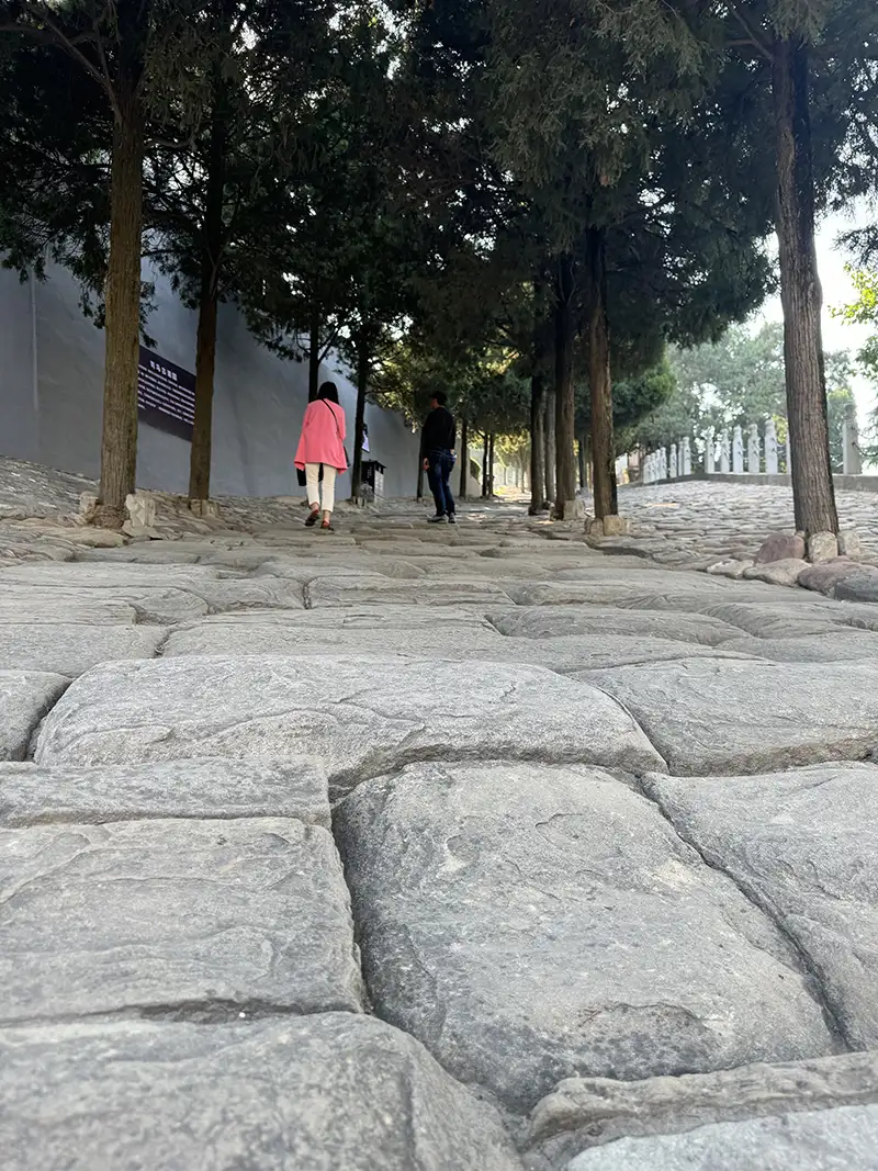 司馬古道建於北宋時期，歷經千年的風雨、車輾，昔日的石板路以凹凸不平。