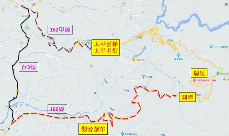 太平雲梯及瑞里地區(圖/交通警察隊)