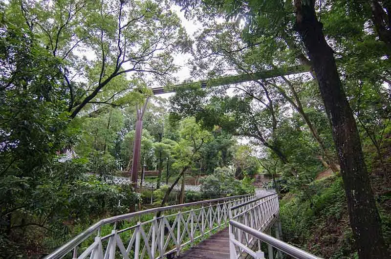 竹崎親水公園，公園有綠意盎然的草地和豐富遊樂設施，適合親子活動。(圖/嘉義縣文化觀光局提供)