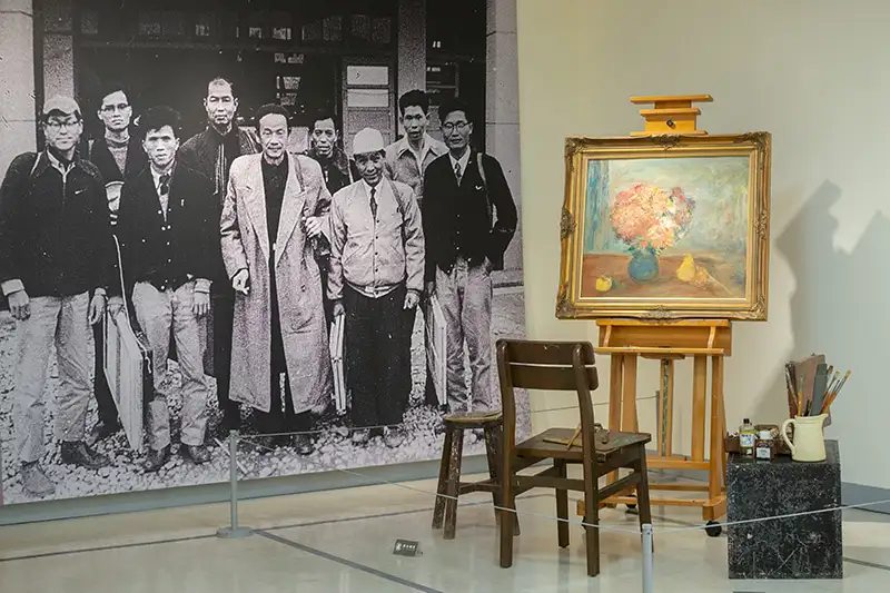 中美館在籌備階段即梳理中部藝術發展脈絡-葉火城畫室情境展示。(圖/臺中市立美術館 提供)