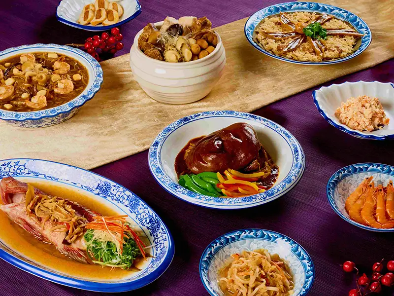 台南晶英中廚推六菜一湯澎派外帶熟食套組，每組售價6,888元，在家輕鬆享用星級料理。(圖/台南晶英酒店 提供)