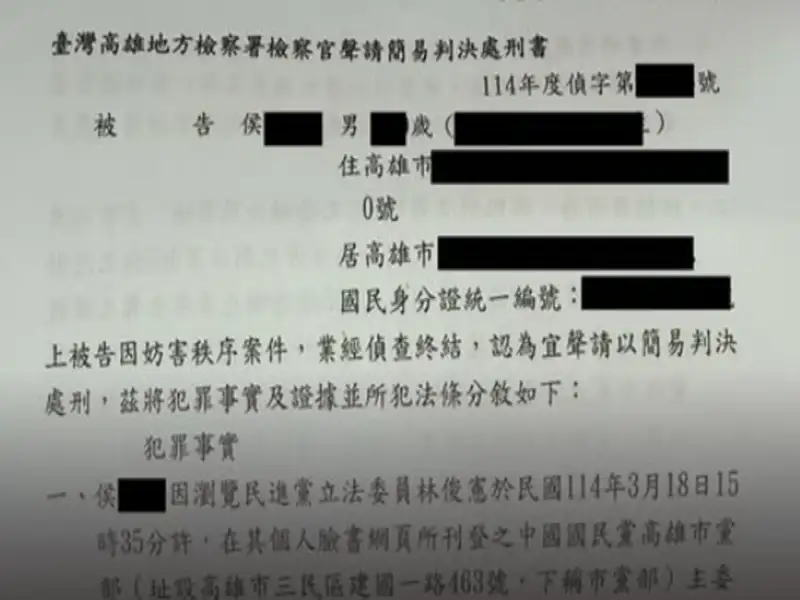 國民黨高市黨部遭網路恐嚇　檢方偵結將男子依妨害秩序罪起訴