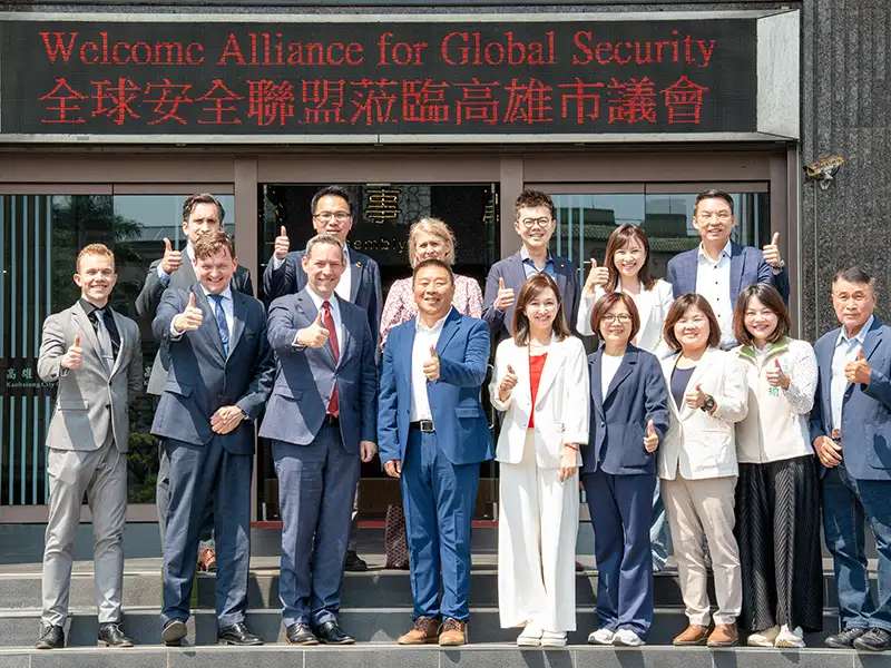 美國全球安全聯盟首度拜會高雄市議會民進黨團 深談國防與民主議題