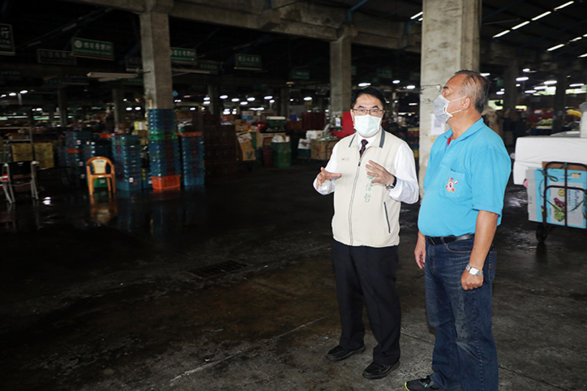 台南市長黃偉哲視察台南市綜合農產品批發果菜市場