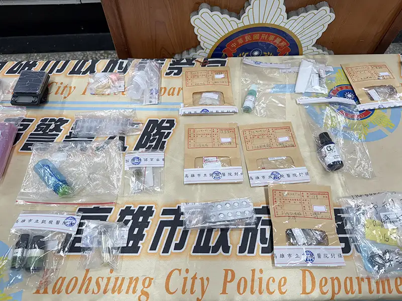 多方合作圍剿毒網,高雄警方8人落網,查扣毒品及詐欺款項。(圖/高市警察局刑事警 提供)