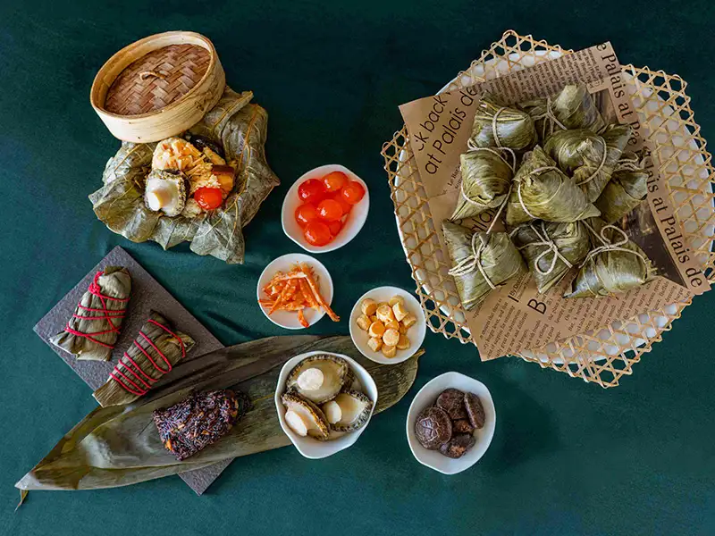 台南亞果薈迎接端午佳節,首度獻上三款特色粽品。(圖/台南亞果薈 提供)