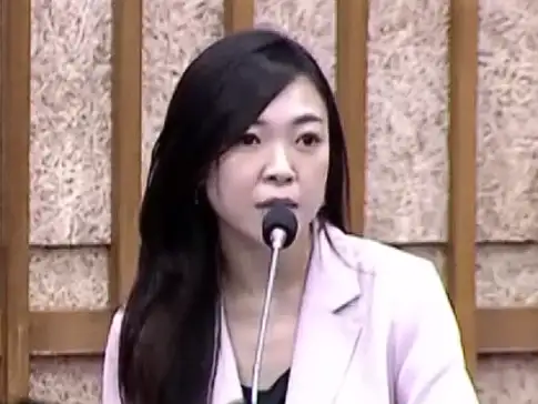 市議員白喬茵表示,她願意冒風險,請市府重視高雄非法看板的氾濫與公權力的不作為。(記者吳文欽攝)